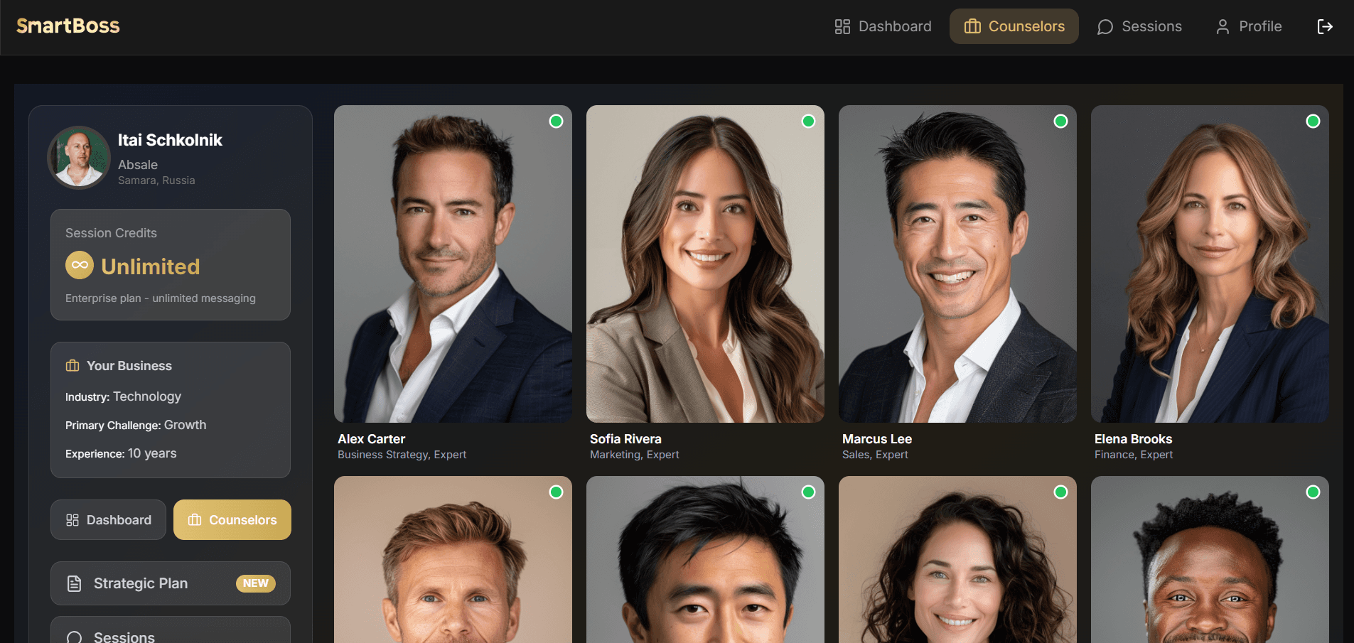 SmartBoss Dashboard Preview